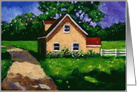 Any Occasion, Country Cottage: Blank Inside Rustic Scene Painting card