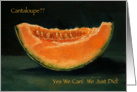 Elopement Announcement: Painting of Cantaloupe: Pun, Funny, Humor card