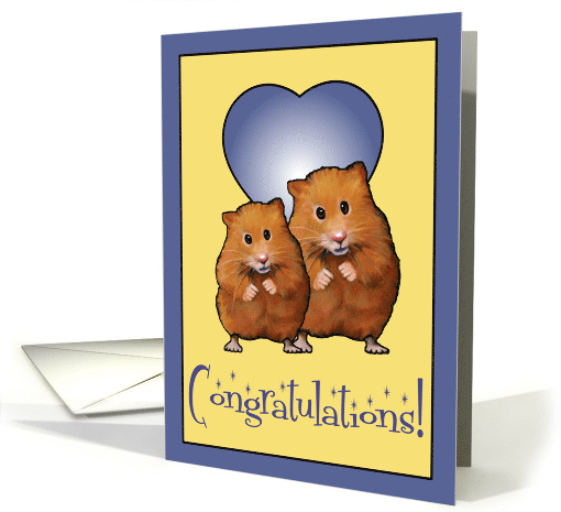 Happy Anniversary: Cute Hamster Couple, Congratulations,... (1045655)