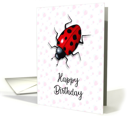 Happy Birthday: To A Cute Little Bug, Ladybug, Ladybird card (1070985)