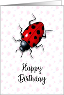 Happy Birthday: To A Cute Little Bug, Ladybug, Ladybird card