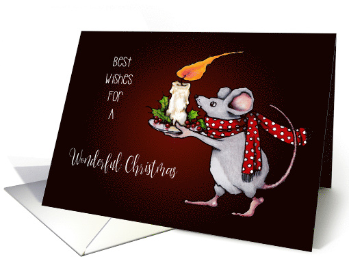 General Christmas, Mouse Carrying Flaming Candle, Blank... (1538844)
