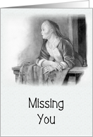 Coronavirus, Isolated, Missing You, Woman on Balcony, After Gerrit Dou card