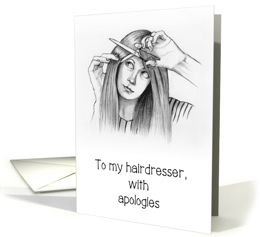 Coronavirus, To Hairdresser, Woman Cutting Own Hair, Humor card