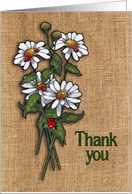 Coronavirus, Thank You for Your Service, Medical Workers, Daisies card