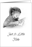 Coronavirus, Thinking of You, Little Girl Writing A Note, Pencil Art card