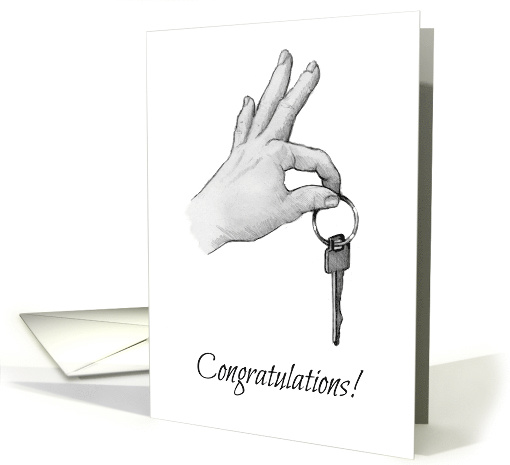 Congratulations On Getting Driver's License, Hand Holding A Key card