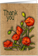 Coronavirus, Pandemic, Thank You For Caring For My Father, Poppies card