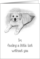 Coronavirus, Feeling A Little Lost Without You, Missing You, Cute Pup card