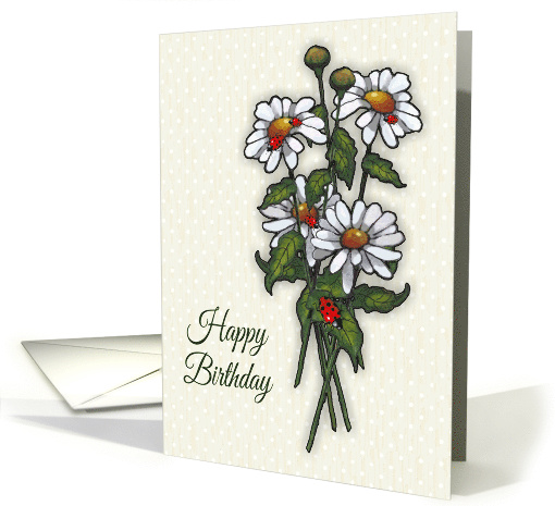Happy Birthday, General, Daisies and Ladybugs, Tiny Dots,... (1624972)