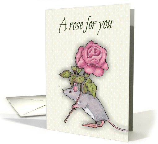 Get Well, General, A Rose For You, Cute Mouse With... (1624984)
