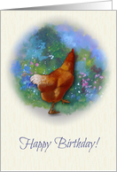 Happy Birthday, Getting Older, Still A Spring Chicken, Humor card