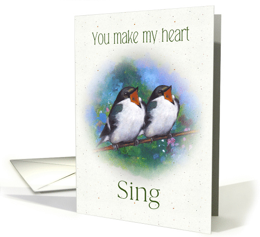 Happy Anniversary for Spouse, Make my Heart Sing, Songbirds card