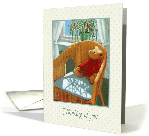 Coronavirus Thinking of You with Teddy Bear by Sunny Window card