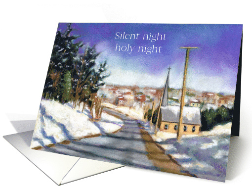 Christmas Card, Religious With Painting of Church in... (1630450)
