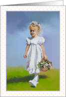 Please Will You Be My Flowergirl, With Little Girl at Wedding card