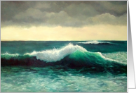 Encouragement Religious in Times of Trouble, Crashing Wave Painting card
