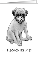 Coronavirus with Dog Wearing Mask, Encouragement Humor card