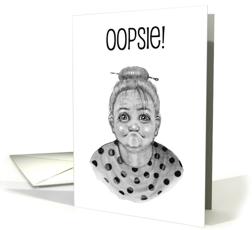 Belated Birthday, Humorous with Frazzled Woman, Oopsie,... (1632430)