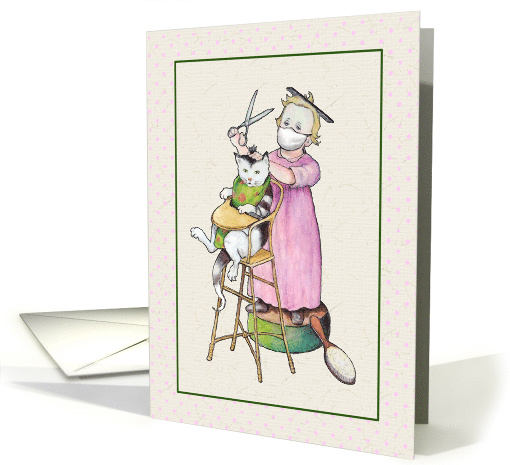Coronavirus Work Uncertainty, Thinking of You Hairdresser Salon card