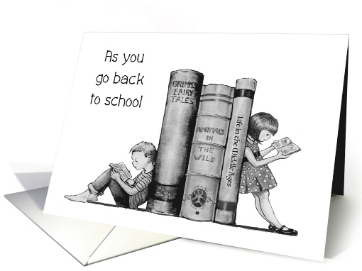 Coronavirus As You Go Back To School, Kids Reading Books card