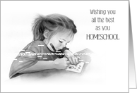 Coronavirus, All The Best As You Homeschool, Little Girl Printing card