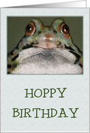 Happy Hoppy Birthday For Kids, Cute Frog, Humor Pun card