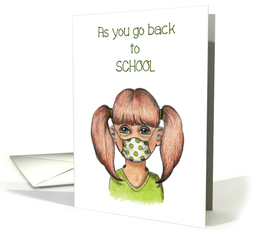 Coronavirus, Back To School Girl With Polka-Dotted Mask... (1634618)