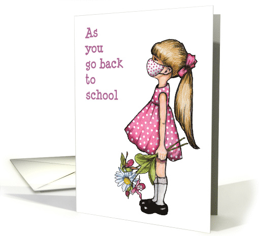 Coronavirus, Back To School Girl With Polka Dotted Mask... (1635420)