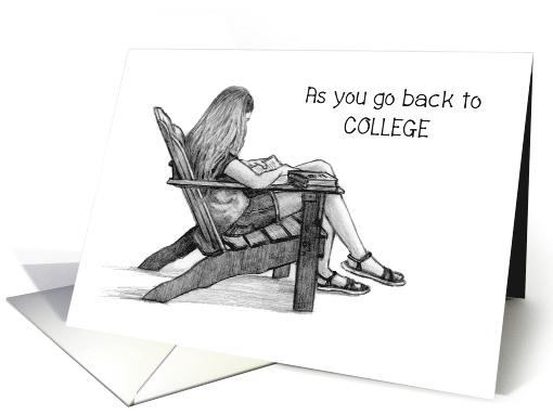 Coronavirus Back To College With Girl in Deck Chair Reading Books card