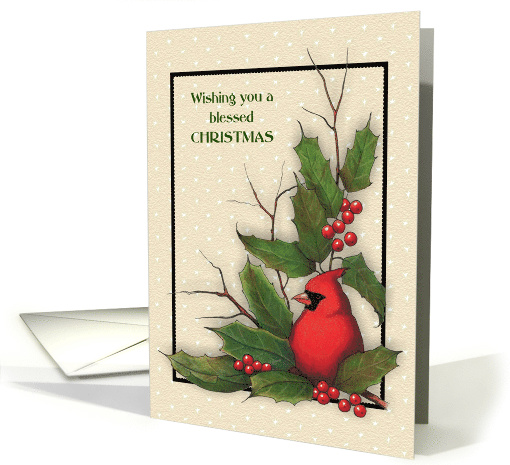 Christmas Religious Holly Leaves Twigs Berries Stars... (1643576)