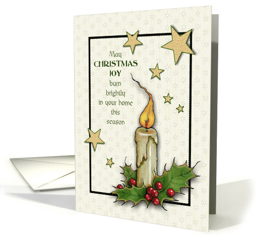 General Christmas Joy Burn Brightly Flaming Candle Stars... (1655280)