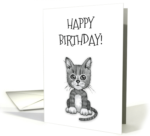 Happy Birthday General with Cute Kitten Hope It's... (1655460)