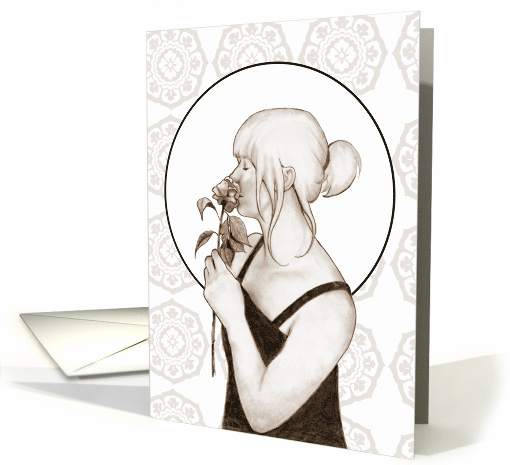 Thinking of You Sending Love Take Time To Smell the Roses card