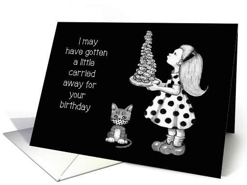 Happy COVID Birthday Humor Girl Holding Plate with... (1666262)