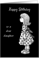 Happy Birthday To Grown Daughter Little Girl Looking Defiant Memories card