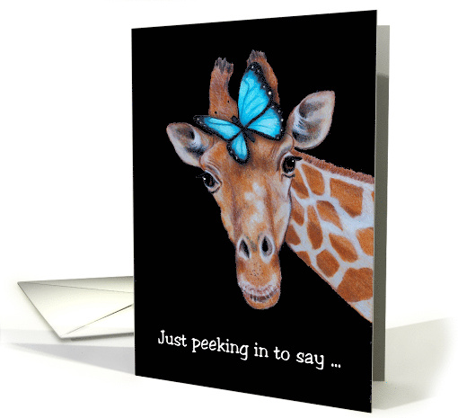 Happy Birthday General with Giraffe Head and Blue... (1666474)