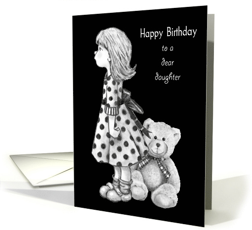 Happy Birthday To Grown Daughter Little Girl with Teddy... (1666906)