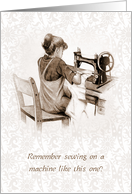 Happy Birthday Aging Humor Getting Older Old Sewing Machine card