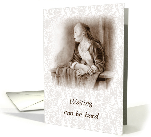 Thinking of You During COVID Waiting Can Be Hard Woman on Balcony card