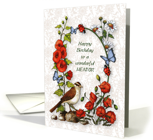 Happy Birthday to Wonderful Mentor with Flowers... (1670886)
