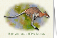 Happy Birthday General with Kangaroo Wishing You a Hoppy Birthday card