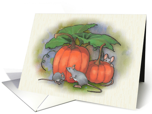 Any Occasion Blank Inside With Mice in the Pumpking Patch... (1672632)