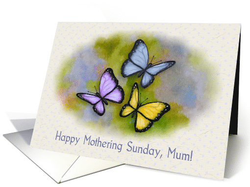 Happy Mothering Sunday Mum with Artwork of Butterflies card (1673144)