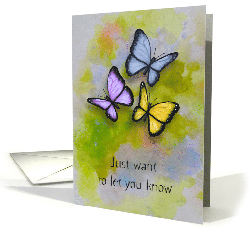 Relationship Breakup Letting You Know with Colorful Butterflies card