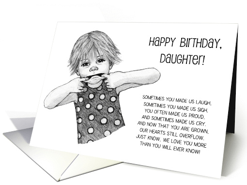 Happy Birthday to Grown Daughter Girl Pulling Faces... (1674046)