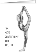 COVID Missing You Not Stretching the Truth with Drawing of Gymnast card