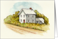 Any Occasion Blank Inside Watercolor Painting of White House card