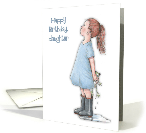 Happy Birthday To Grown Daughter Humor Girl Holding Frog... (1689094)