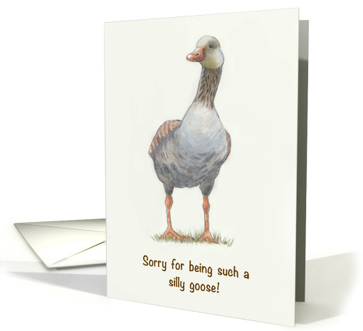 General Apology Sorry For Being Such a Silly Goose Illustration card